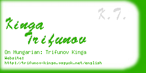 kinga trifunov business card